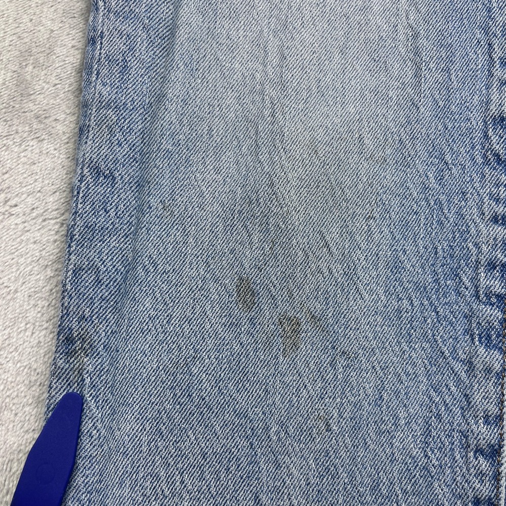 Madewell The Perfect Vintage Jean Light Wash Distressed Raw Hem Women's Size 26 - Picture 2 of 10